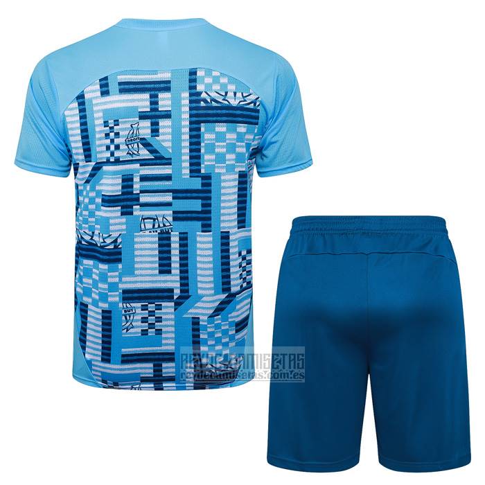 Chandal del Olympique Marsella Manga Corta 2024-2025 Azul - Pantalon Corto